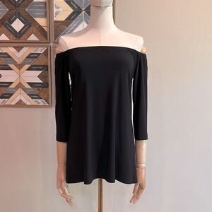 REVOLVE Norma Kamali Women’s Designer Black Stretch Off Shoulder Top Blouse XS